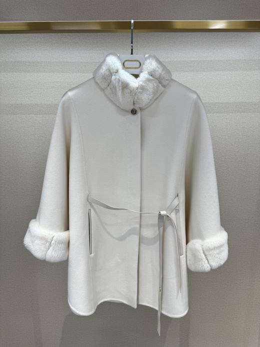 LP龙猫小羊皮腰带羊绒斗篷外套（HY） 商品图11