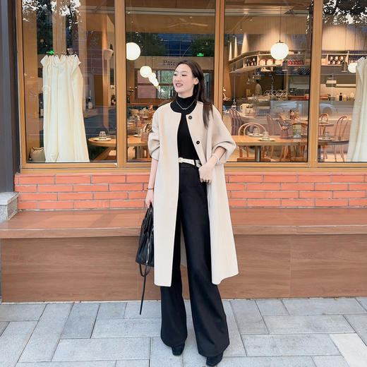 火桐hooton 高支高密 美丽诺绵羊毛微绒直筒裤/九分直筒88929&9919 商品图3