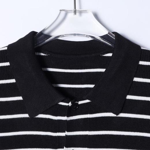 82510SDSA男士秋冬新款痞帅男装时尚简约撞色条纹翻领纽扣开衫针织毛衣 商品图2