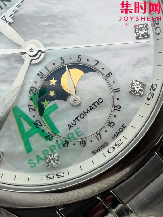 AF浪琴名匠月相系列 四针月相 名匠月相34mm 名匠月相女款 贝母钻面 自动机械 女士腕表 优雅新选择！ 商品图3