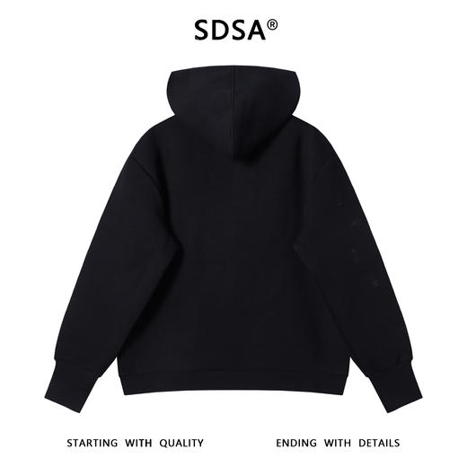 2289SDSA男士秋冬新款痞帅男装潮牌刺绣文字连帽卫衣慵懒风百搭上衣 商品图5