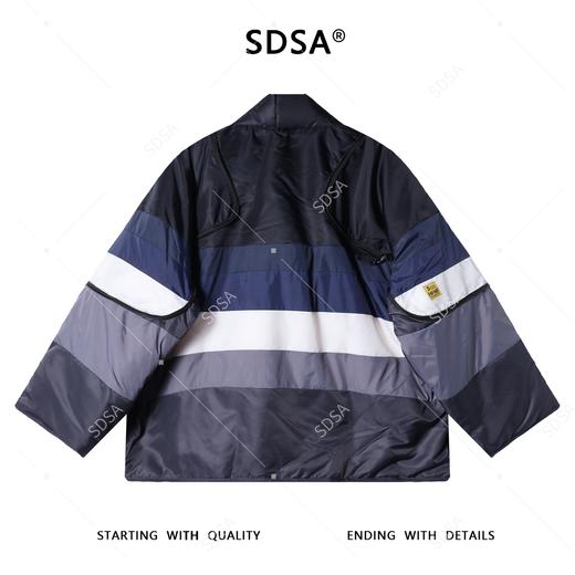 SDSA男士秋冬新款痞帅男装韩版拼接撞色夹克外套时尚百搭宽松上衣 商品图4