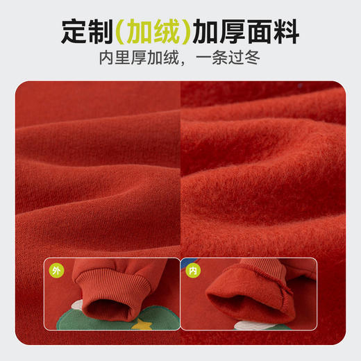 【直降】【圣诞软毛衣】嘟嘟家男童卫衣秋冬儿童上衣2025新款冬装女童衣服潮D5DWY017 商品图4