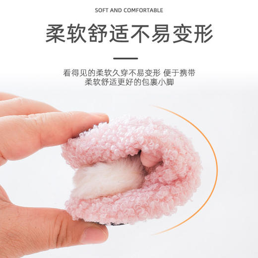 可爱粉色兔子地板袜秋冬保暖加厚男女宝宝软底学步袜亲生儿袜套子 商品图3