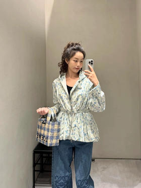 罗意威 25早秋新款碎花风衣外套 订织订染秘鲁特种面料（TM）