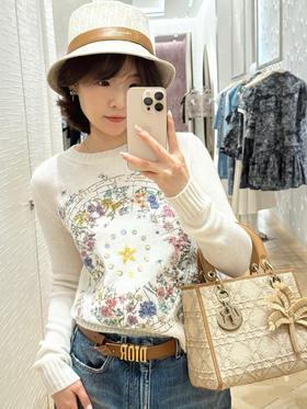 DIOR 迪奥  25新款花朵圆形刺绣针织长袖（TM）