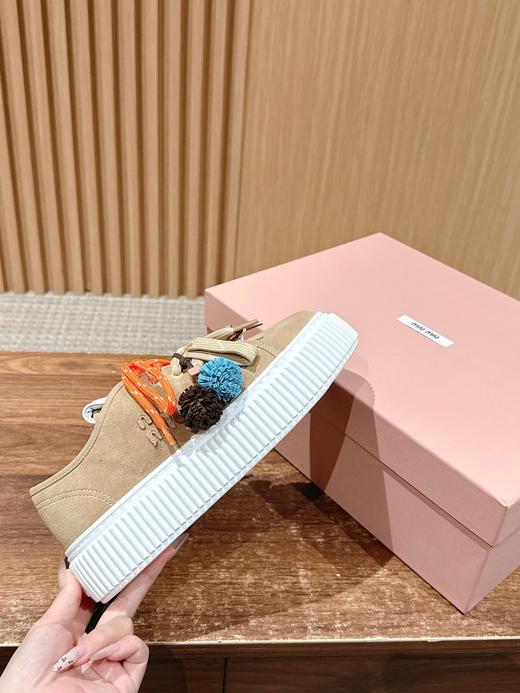 缪缪秋冬新款 厚底  休闲小白鞋 羊毛饼干鞋(DBG) 商品图11