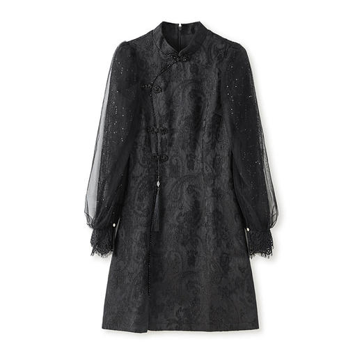 超好看国风复古小个子盘扣改良，小众旗袍古典气质连衣裙WLZD2326108 商品图4