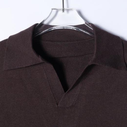 M3322SDSA男士秋冬新款痞帅男装潮牌纯色海鸥领针织衫百搭时尚套头毛衣 商品图2