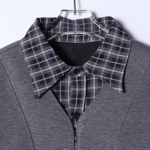 SDSA男士秋冬新款痞帅男装潮牌半拉链拼接翻领卫衣百搭宽松上衣 商品图2