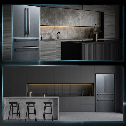 西门子（SIEMENS）【重磅新品】602L法式多门冰箱 零度生物保鲜抗菌净味 双变频双循环不串味 双制冷系统 KF97JPV50C 【曜钢黑 】KF97JPV50C 商品图3