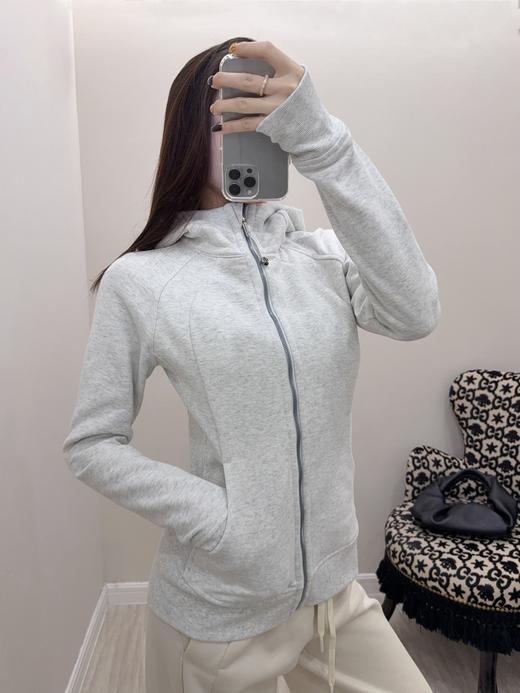 露露 Scuba 系列 金色全拉链Gold*Light 修身长袖长款Cotton Fleece金标连帽卫衣夹克（EJ） 商品图0