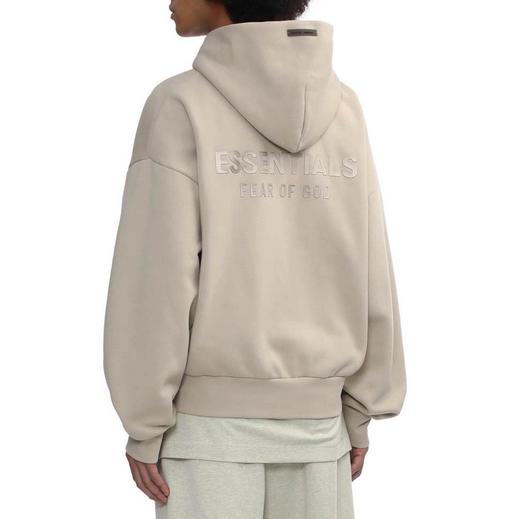 Fear of God Essentials SS25 Classic Hoodie 徽标字母后背印花连帽帽衫长袖卫衣男女同款拉丝银硅胶拉链外套开衫（BG） 商品图6