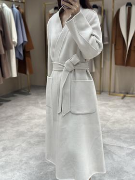 MaxMara 羊绒极简系带大衣（HY）
