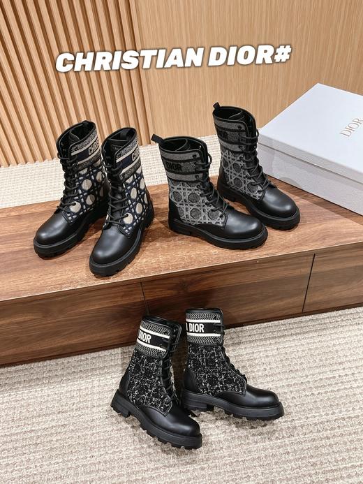 迪奥 D-Major 圆头系带及踝靴 短靴 女款 （DBG） 商品图0