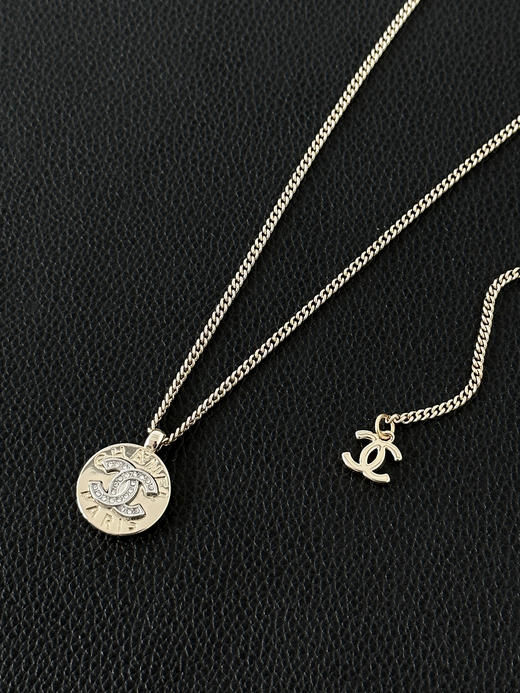 香奈儿 圆形设计项链男女同款情侣款金色-（XK） 商品图6