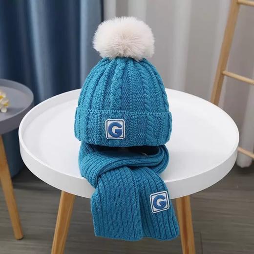 【新款！冬季保暖神器】冬季儿童帽子 加绒加厚两件套 男女宝宝帽子围巾 小熊毛线帽保暖帽套装 商品图9