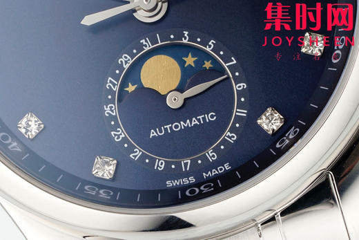 AF浪琴名匠月相系列 四针月相 名匠月相34mm 名匠月相女款 蓝盘钻面 自动机械 女士腕表 优雅新选择！ 商品图4