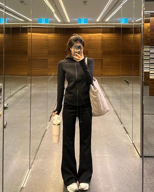 露露 极简风合身开衫拉链纯色加绒舒适简约百搭外套 （EJ） 商品图5