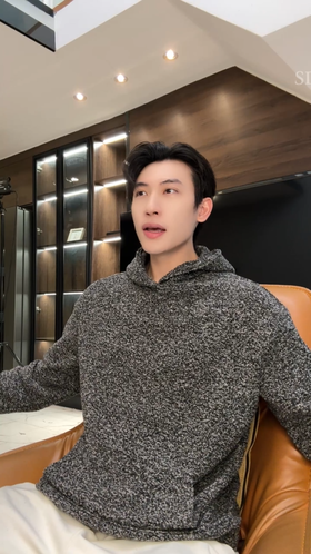 87707SDSA秋冬新款痞帅男装美式小香风连帽针织卫衣下摆松紧百搭上衣