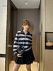 缪缪 25FW早秋新款 条纹半拉链羊绒Polo衫（DQJ*MM） 商品缩略图1