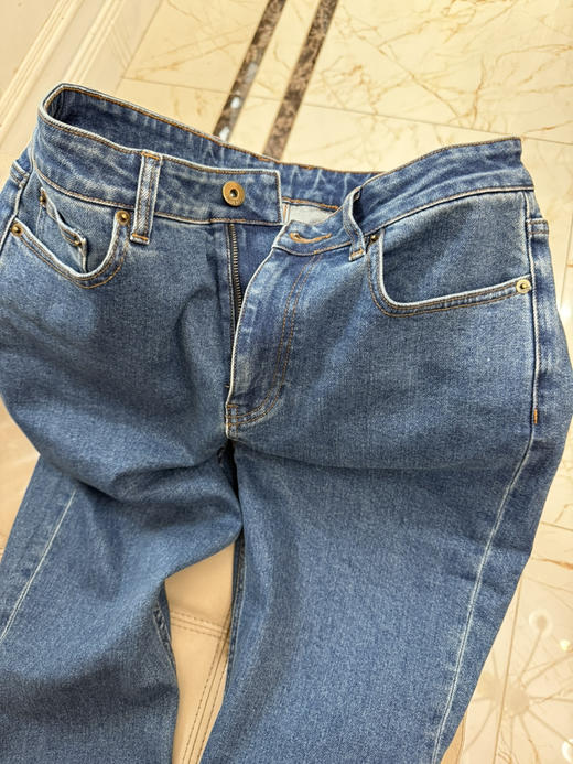 1012-10渠道货 BB 日本进口老牛面料 微微小脚 直筒牛仔裤 复古时髦 棉柔弹力 商品图6