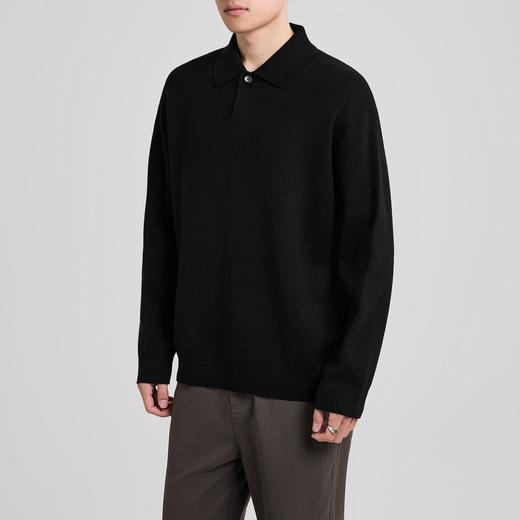 远红外升温针织衫男2025秋季新款翻领套头毛衣男21998. 商品图2