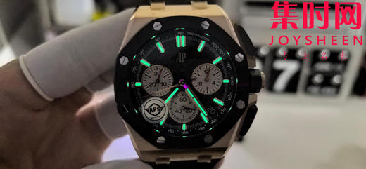 APS新品爱彼皇家橡树离岸型26420系列 APS26420 玫金黑陶钢 4401机 男士腕表 商品图8