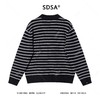 82510SDSA男士秋冬新款痞帅男装时尚简约撞色条纹翻领纽扣开衫针织毛衣 商品缩略图5