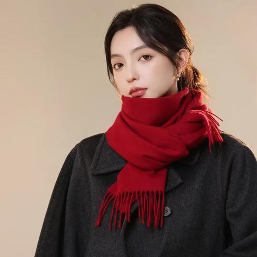 紫宝亲肤舒适羊毛原色围巾AX241881-1x-00 商品图0