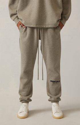 FEAR OF GOD ESSENTIALS FOG胸口后背植绒男女情侣明星同款秋冬长裤卫裤（BG）