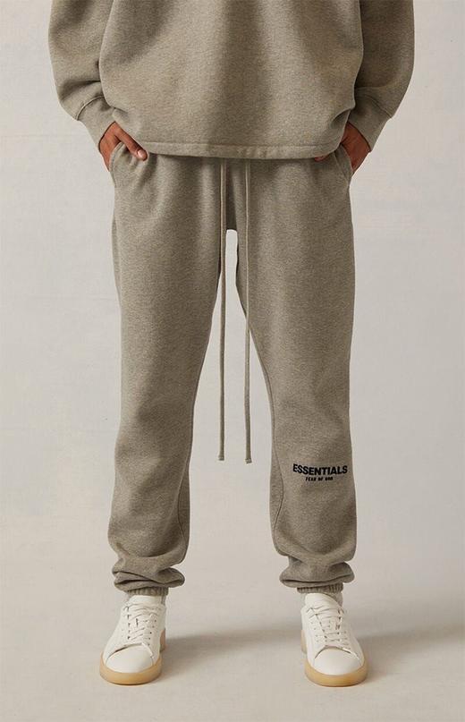 FEAR OF GOD ESSENTIALS FOG胸口后背植绒男女情侣明星同款秋冬长裤卫裤（BG） 商品图0