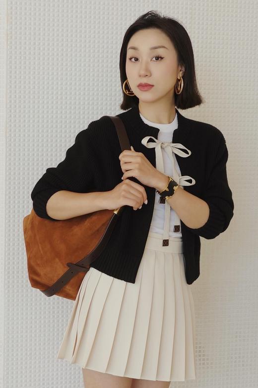 驴家 25Fw秋冬新款 丝带元素针织开衫套（DQJ*MM） 商品图0