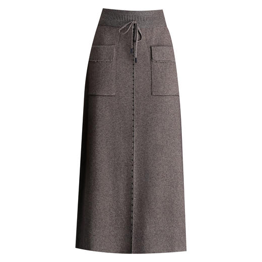 QYM 1201-Y弹力高腰半身裙针织直筒口袋裙时尚一步裙 商品图4