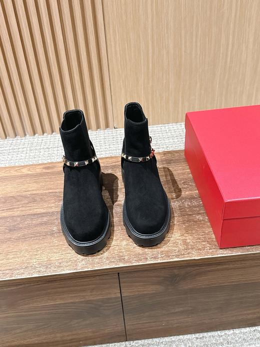 华伦天奴 铆钉短靴（DBG） 商品图1