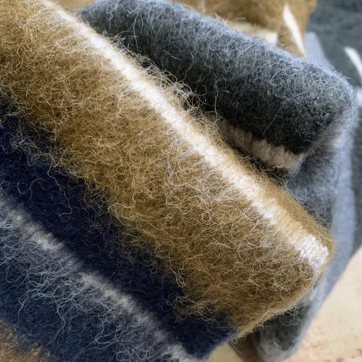 马海毛毛绒针织经典条纹外套（蕾姐灰黑色L，棕色XL ） 商品图8