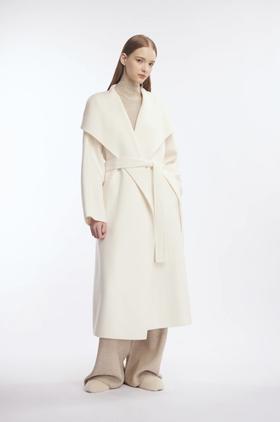 Colombo大翻领气质羊绒大衣（HY）