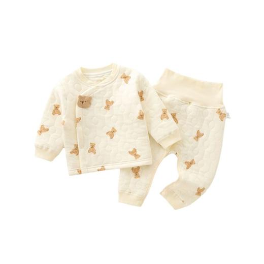 新品婴儿保暖套装夹棉冬装分体免脱宝宝衣服秋冬两件套a类冬季 商品图4