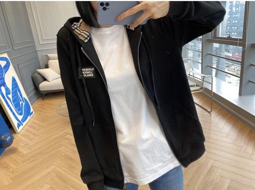 巴宝莉 2024FW秋冬新款 微标装饰棉质连帽男女同款卫衣（ZY*BG） 商品图1