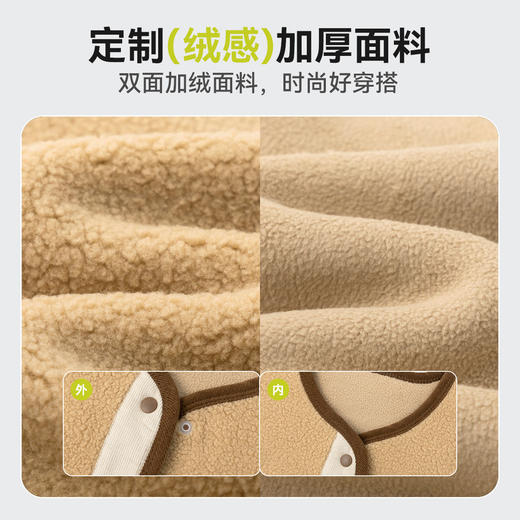 【双面暖绒】嘟嘟家宝宝马甲秋冬儿童坎肩加厚冬季男童冬装上衣潮 商品图3