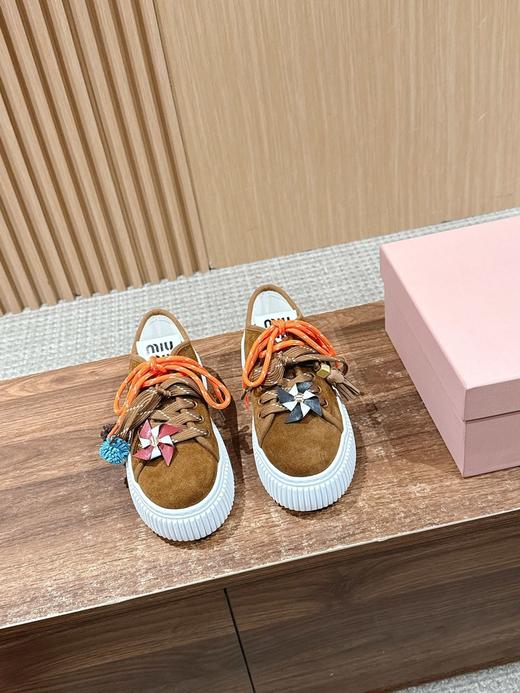 缪缪秋冬新款 厚底  休闲小白鞋 羊毛饼干鞋(DBG) 商品图7