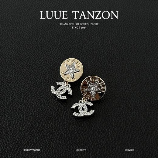 香奈儿 徽标缀饰设计耳环男女同款情侣款-（XK） 商品图0