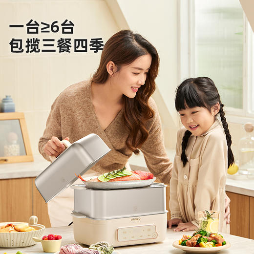 七彩叮当多功能电蒸锅蒸煮炖一体不锈钢火锅电蒸笼 商品图2