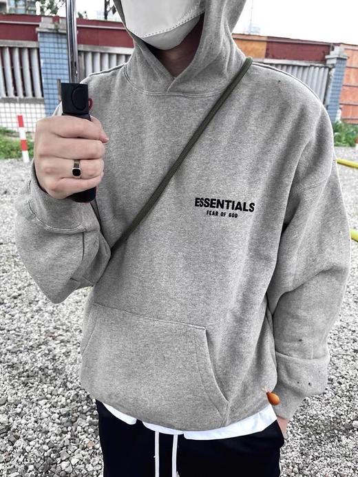 FEAR OF GOD ESSENTIALS FOG胸口后背植绒男女情侣明星同款秋冬纯棉帽衫卫衣（BG） 商品图11