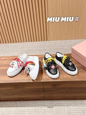 缪缪 秋冬新款 厚底  休闲小白鞋 羊毛饼干鞋(DBG)