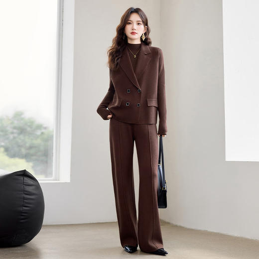 HR YBER601洋气时尚宽松版西装三件套装裤 商品图3