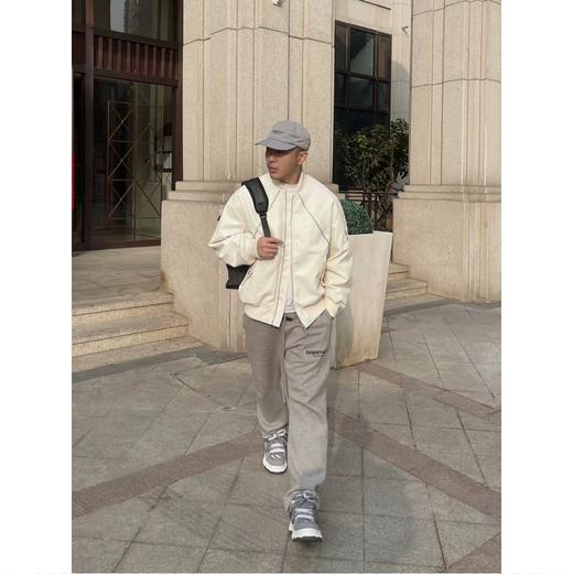 FEAR OF GOD ESSENTIALS FOG胸口后背植绒男女情侣明星同款秋冬长裤直筒卫裤（BG） 商品图4