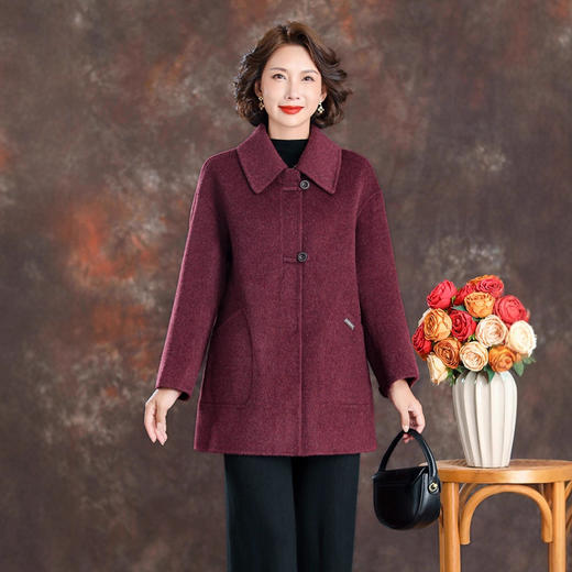 XT 5805双面羊毛大衣短款羊毛呢子外套 商品图0