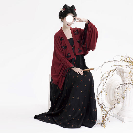 裁缝学苑AS583新中式国风连衣裙开衫小衫套装纸样通勤汉服两件套样板 商品图1