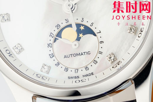 AF浪琴名匠月相系列 四针月相 名匠月相34mm 名匠月相女款 贝母钻面 自动机械 女士腕表 优雅新选择！ 商品图4